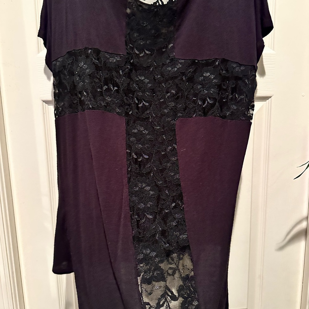 Women’s Solemio Lace Detail Tunic Tee - Picture 4 of 7